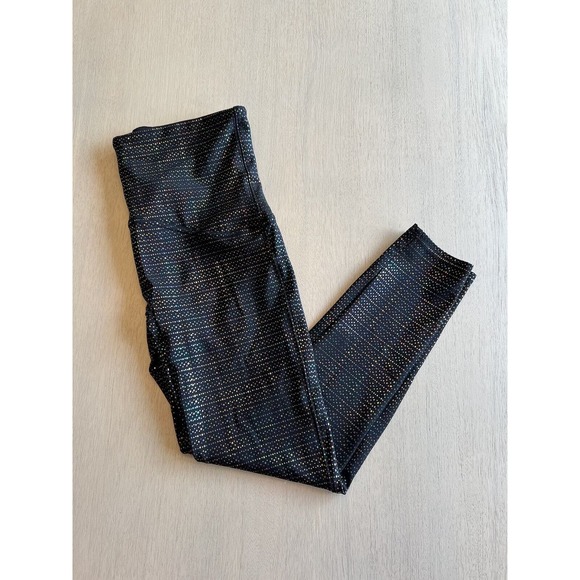 SPANX Rainbow‎ Metallic Dot Leggings Size Medium - Picture 1 of 11